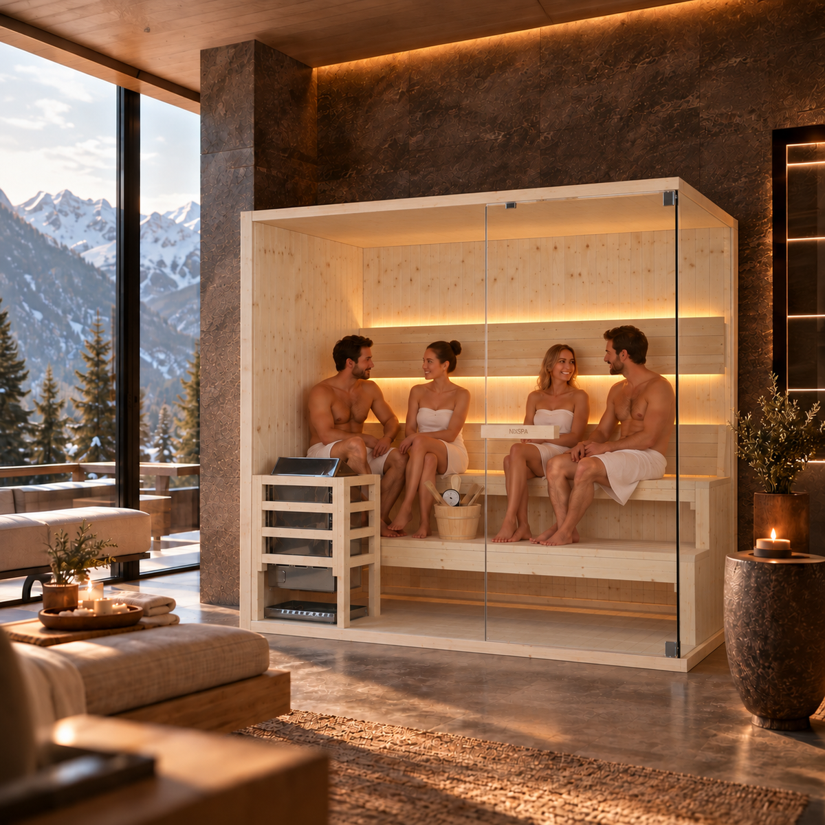 Finnische Heimsauna für 4-5 Personen