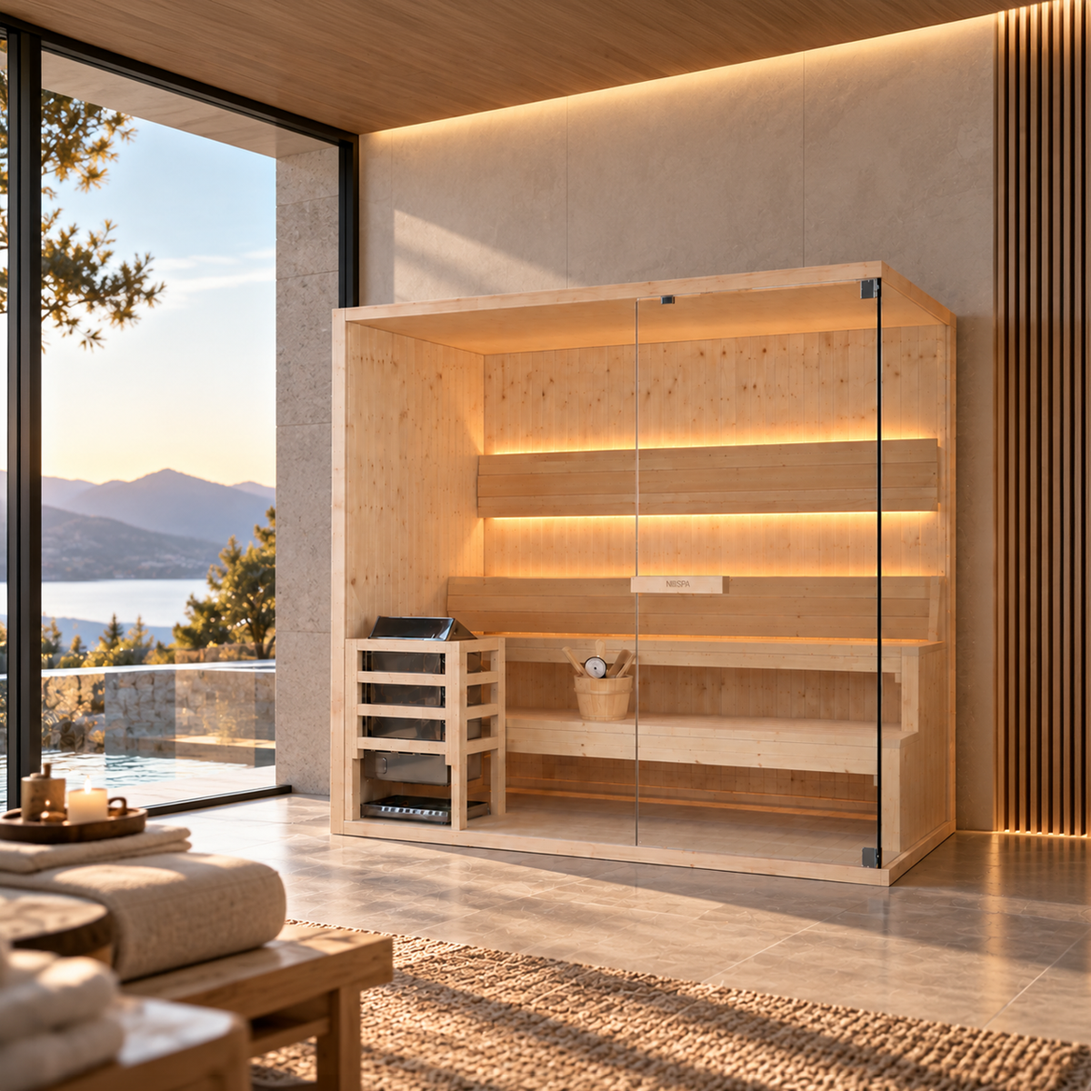 Finnische Heimsauna für 4-5 Personen