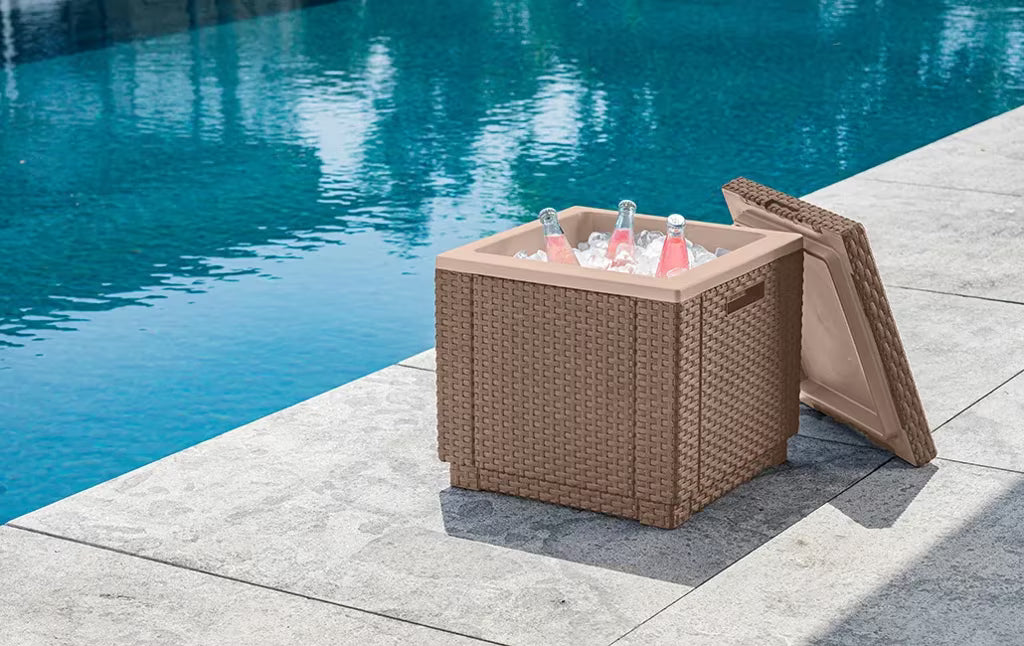 Keter - Frigorifero da giardino Ice Cube cappuccino