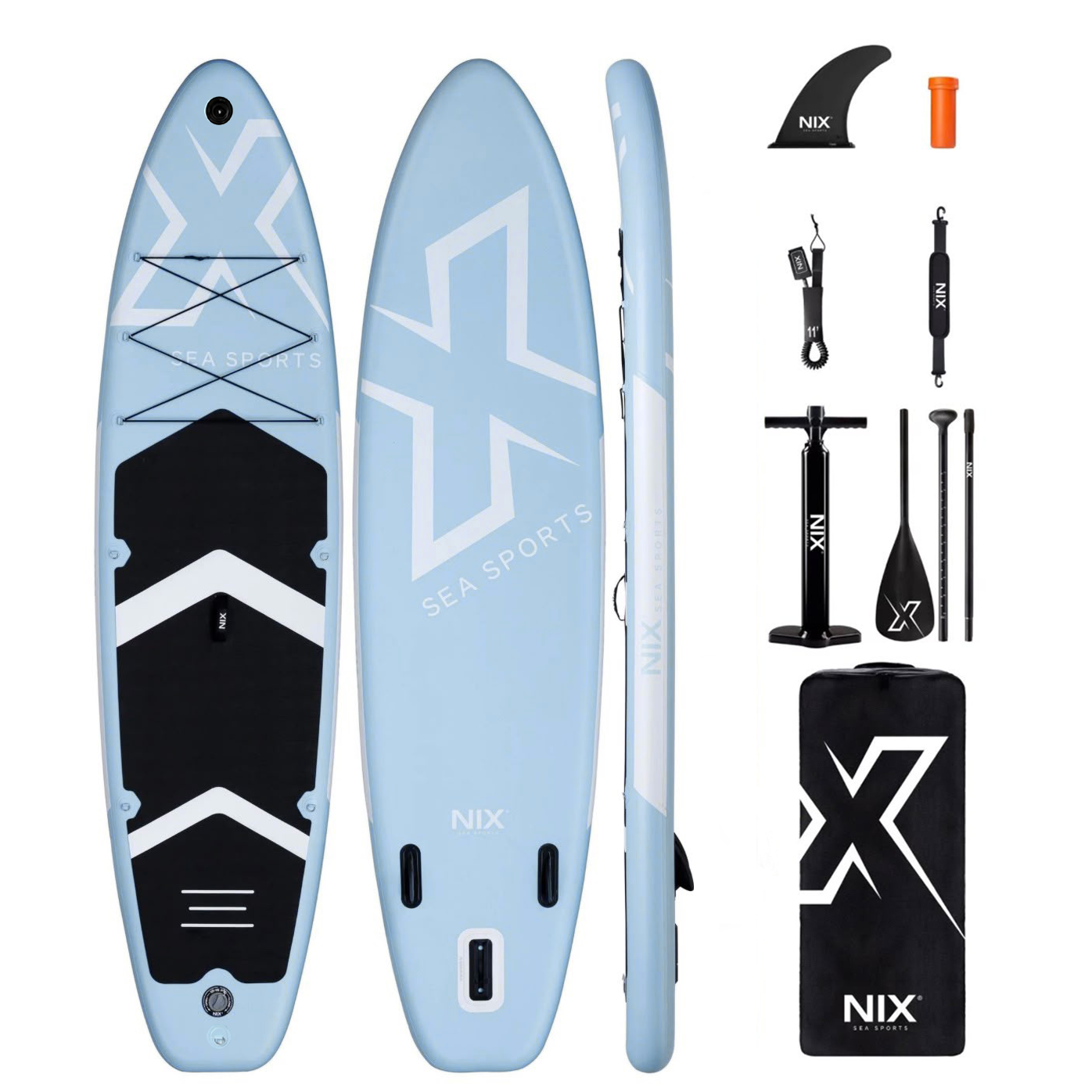 Tabla Paddle Surf Hinchable 11" 335x84x15 cm 159 kg azul con accesorios