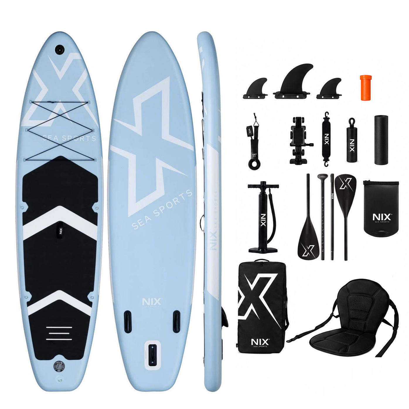 Tabla Paddle Surf Hinchable 11" 335x84x15 cm 159 kg azul Pack Premium