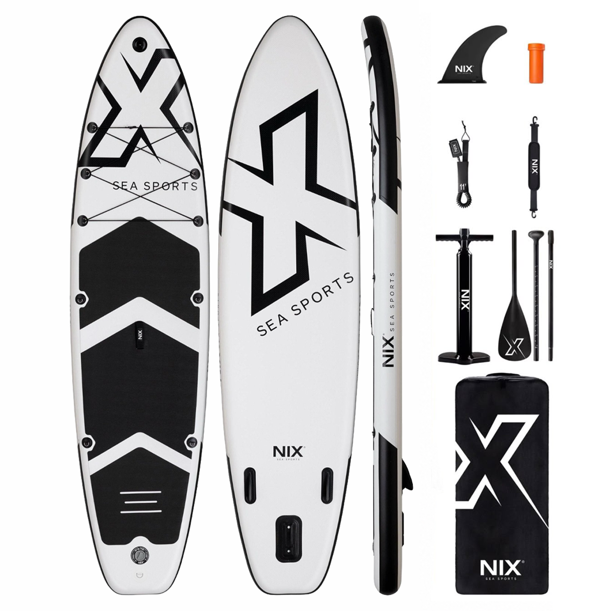 Tabla Paddle Surf Hinchable 11" 335x84x15 cm 159 kg blanca con accesorios