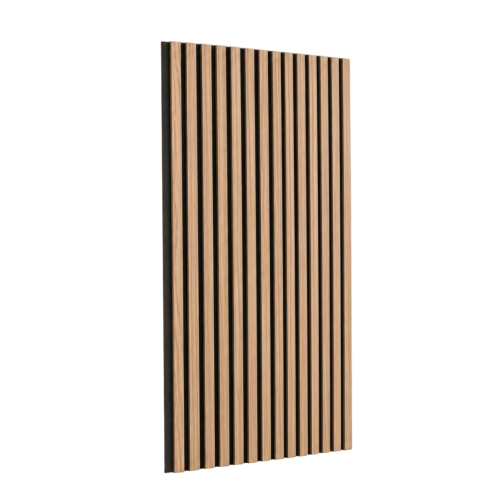 Dekorativer Akustikpanel aus MDF-Holzlatten mit Holzeffekt und Akustikfilz 240x60 cm