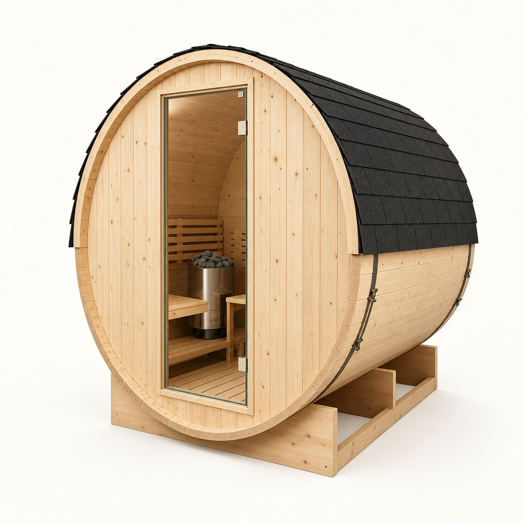 sauna extérieur rond