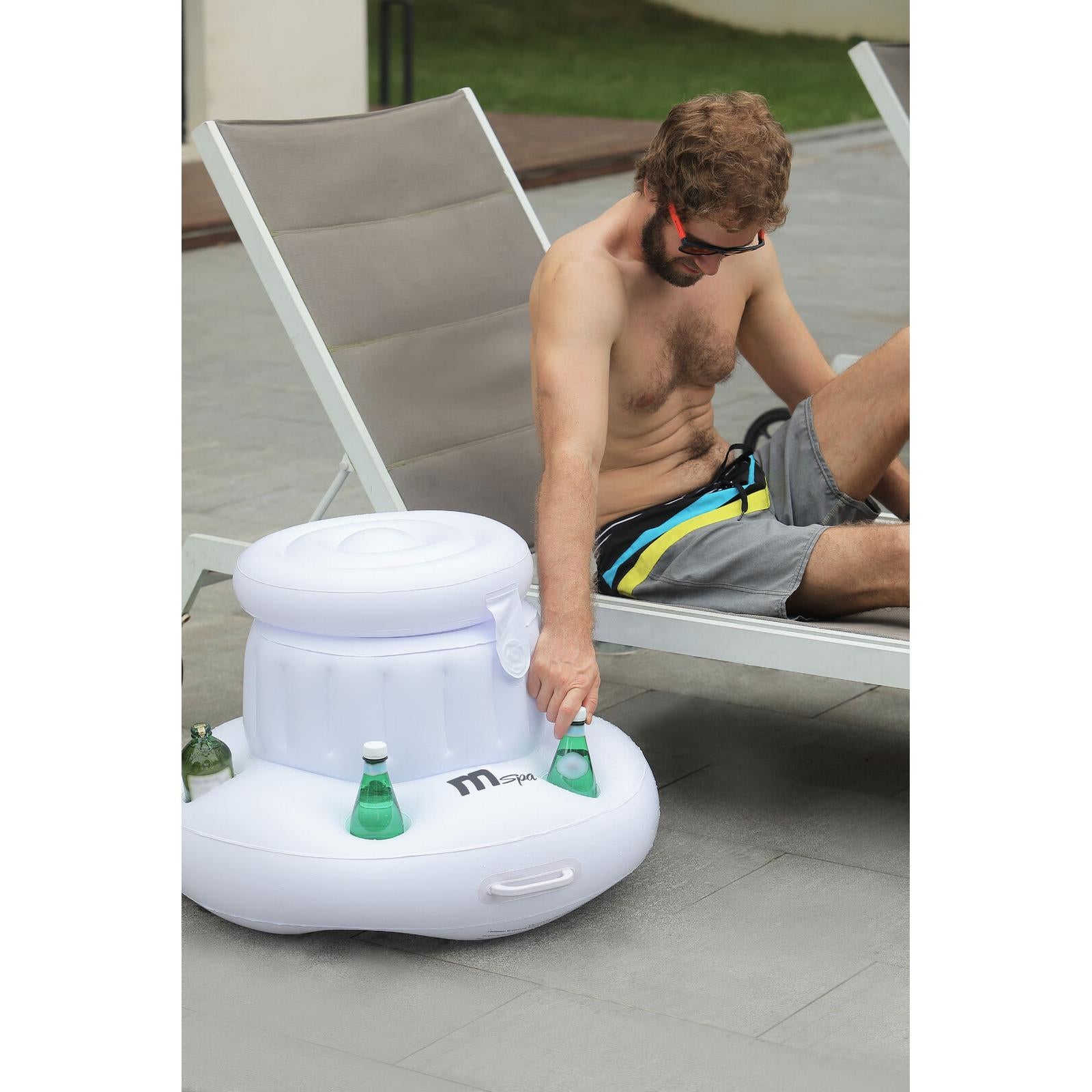 MSpa - Kühlbox & Snackhalter B0303964 schwimmender Kühler mit Getränkehalter für Spa