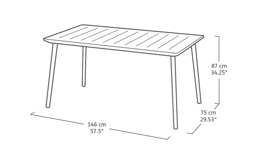 Keter - Metall-Gartentisch Metalea