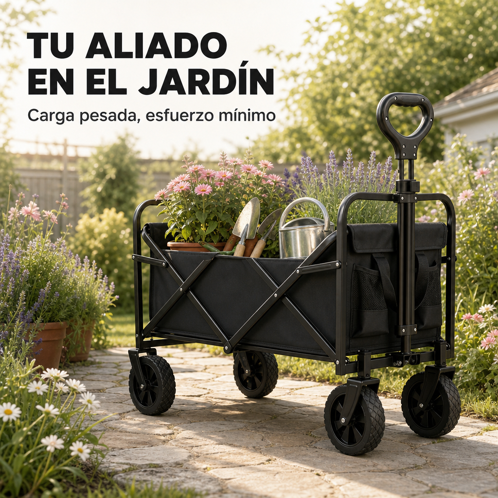 Carrinho Dobrável Todo-o-Terreno com Carga de 75 kg