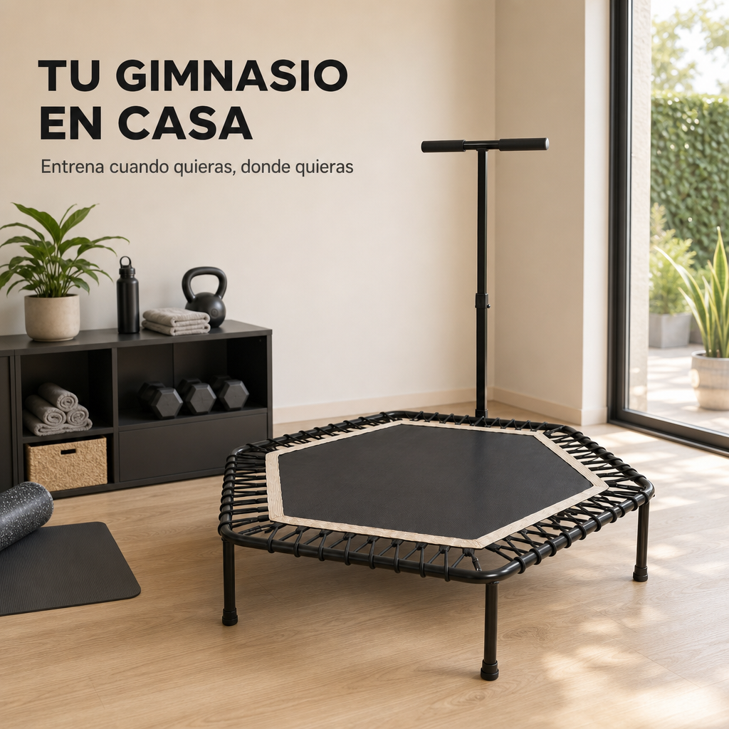 Inklapbare fitnesstrampoline 3-in-1
