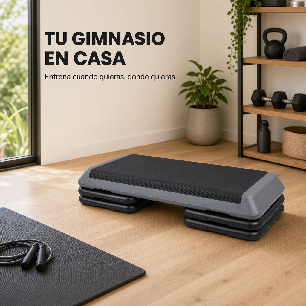 Banco Step Aeróbico Ajustable Antideslizante