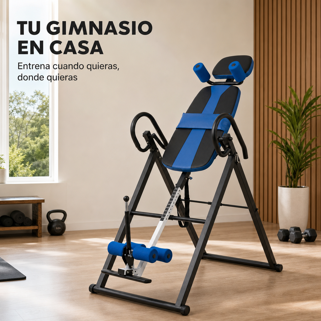 Klappbare Inversionstabelle mit verstellbarer Neigung und ergonomischer Rückenlehne