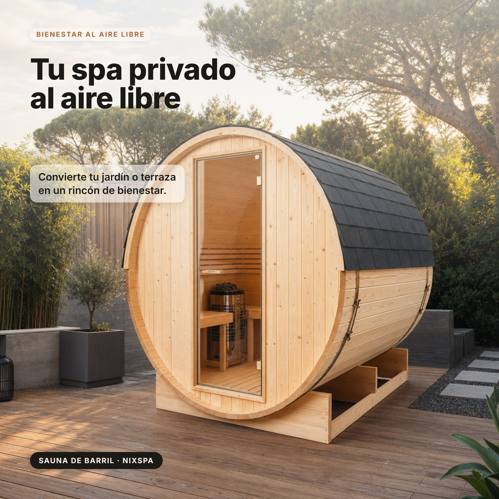 sauna extérieur rond