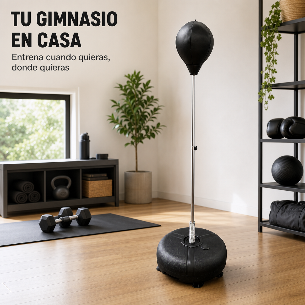 Saco de Boxe de Pé Ajustável com Base Recheável
