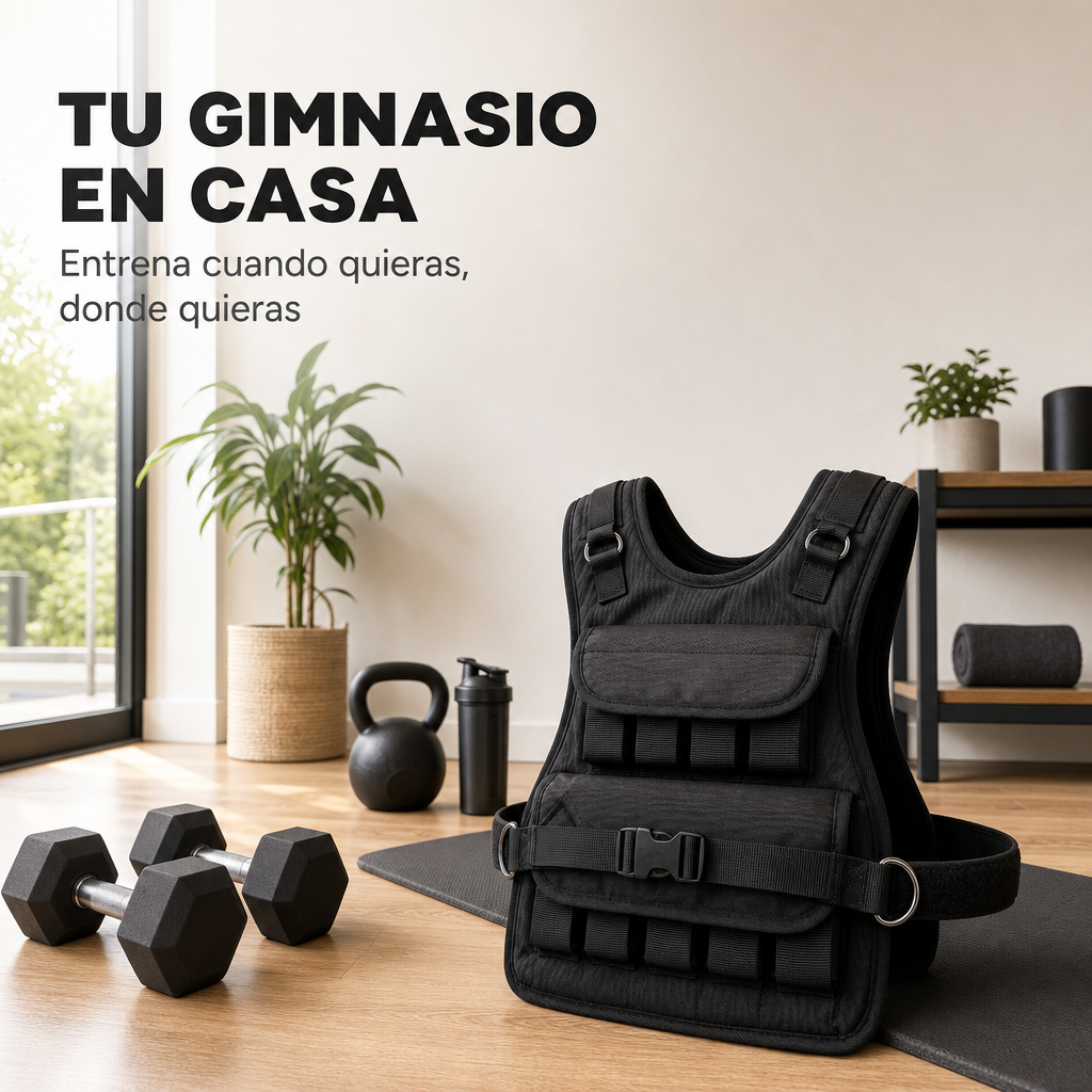 Gilet lesté ajustable pour entraînement fitness et course