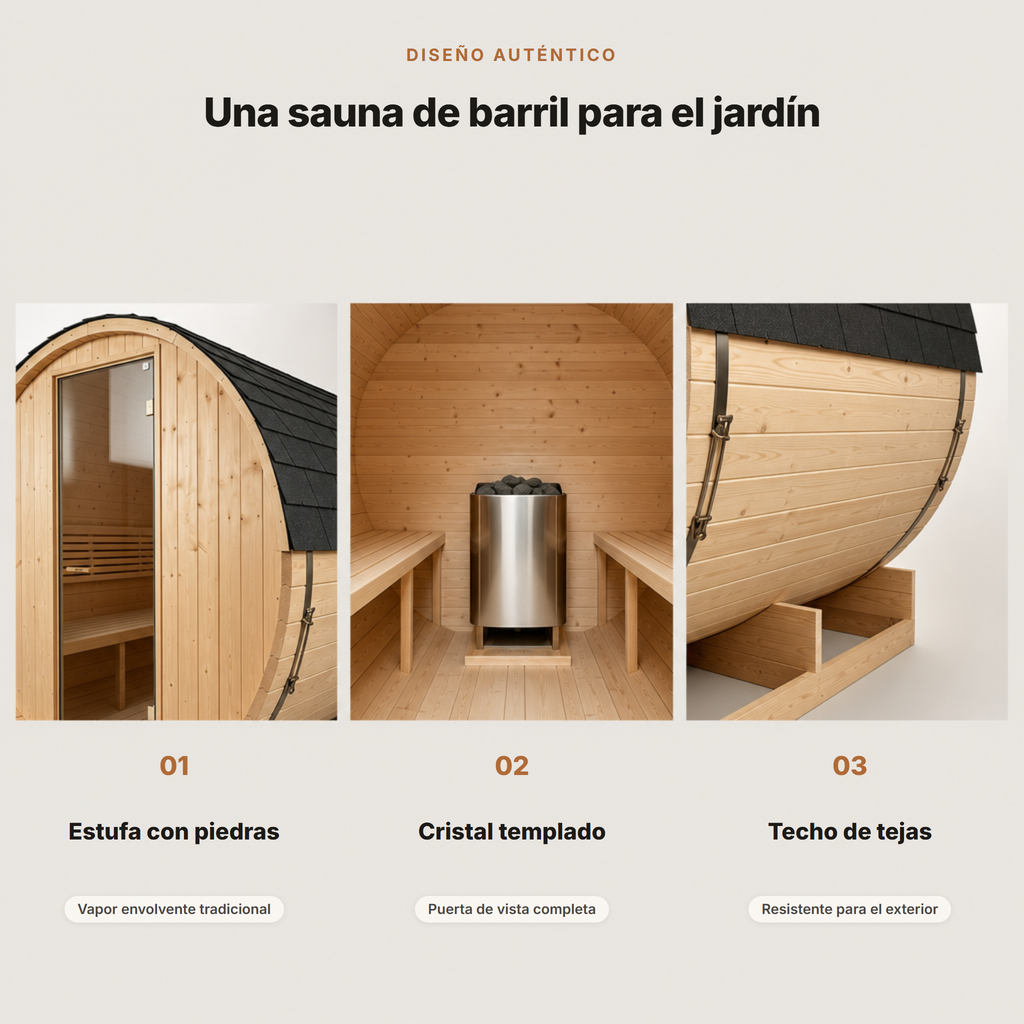 sauna extérieur rond