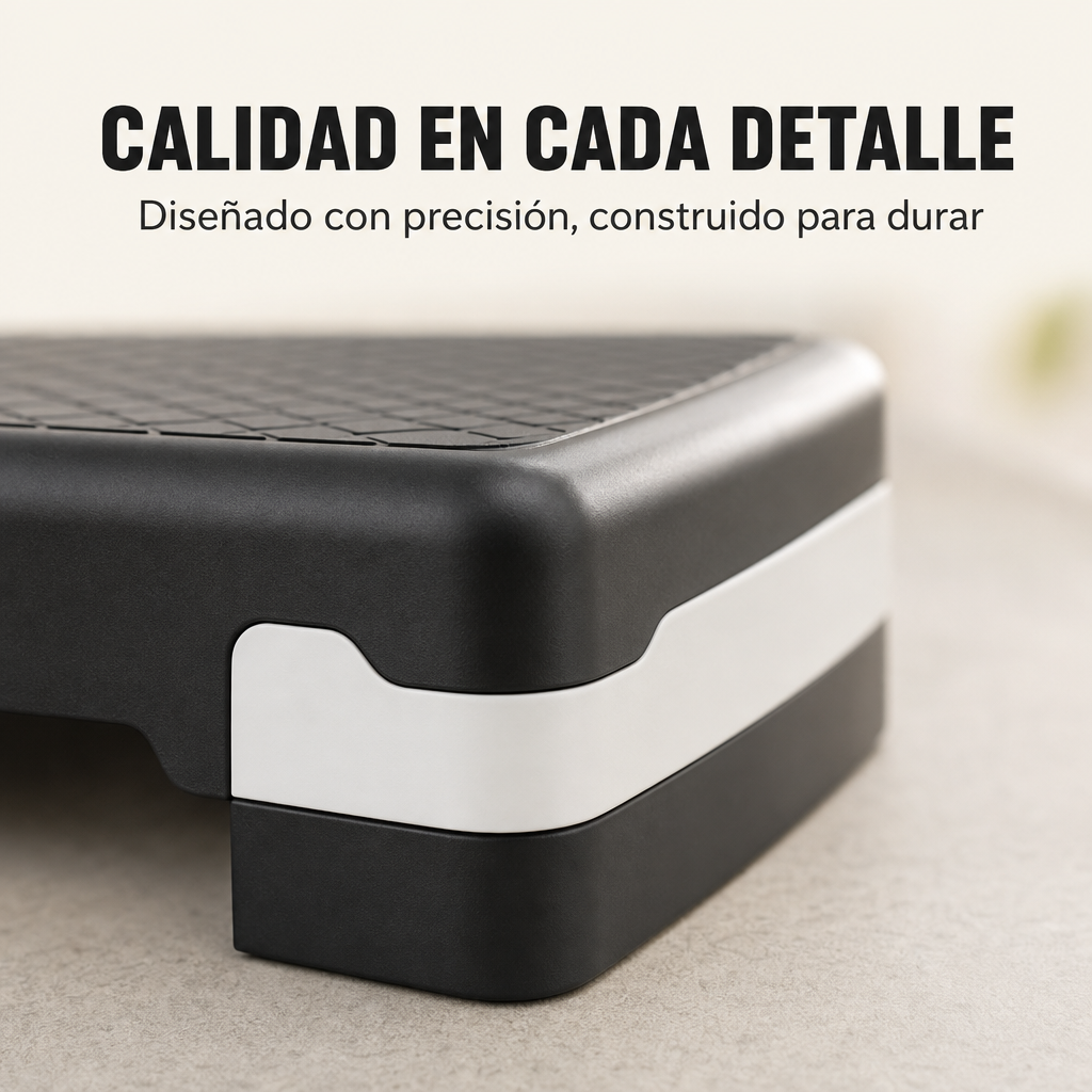 Step Aeróbico Regulable con 3 Alturas y Superficie Antideslizante