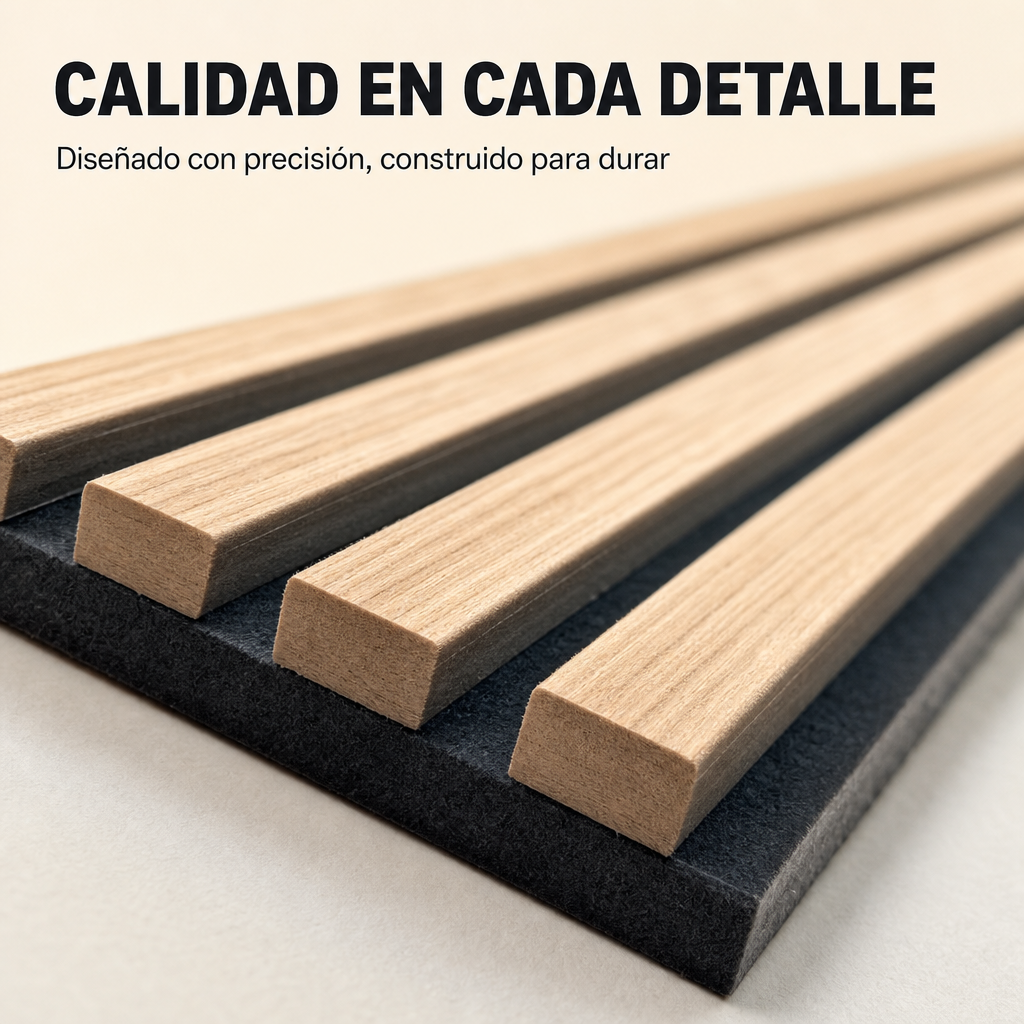 Painel Acústico MDF com Ripas e Isolamento 120x60 cm Pack 2