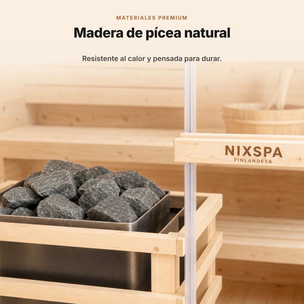 Sauna Finlandesa 2 Personas Madera Hemlock Canadiense