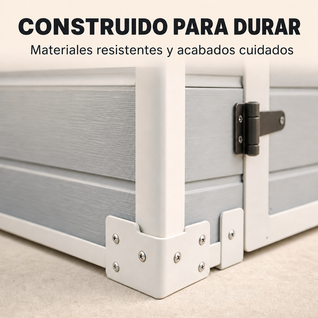 Abri de jardin XL en résine avec fenêtre, double porte, ventilation et fermeture de sécurité