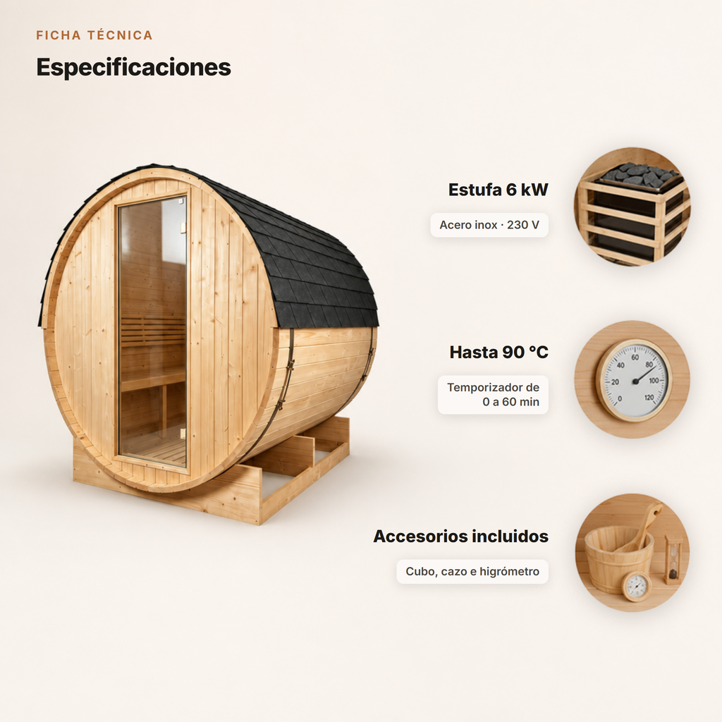 sauna extérieur rond