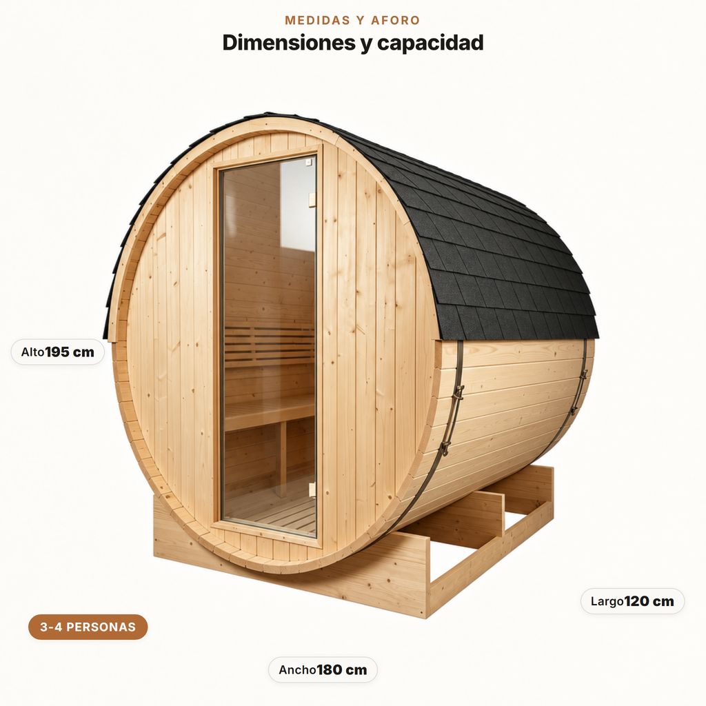 sauna extérieur rond