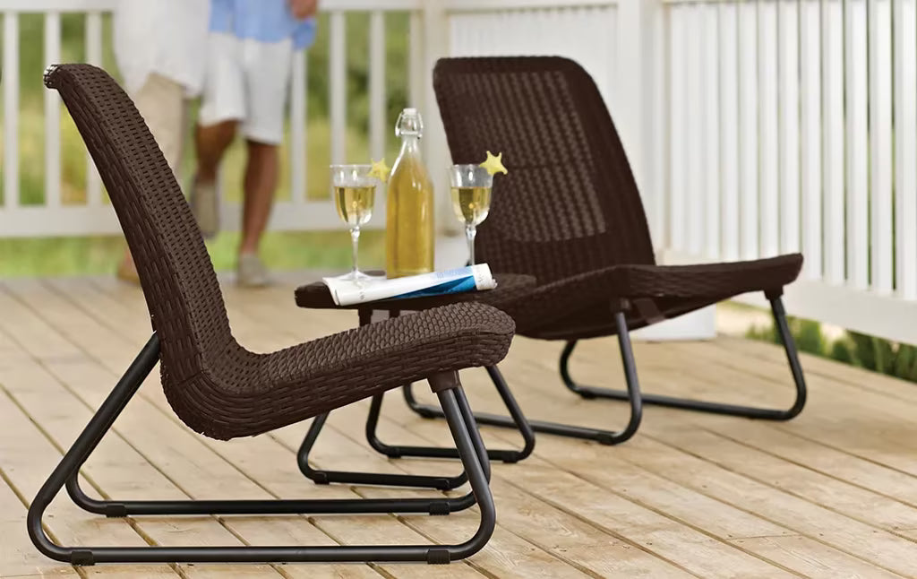 Keter - Conjunto exterior de 2 lugares marrom Rio