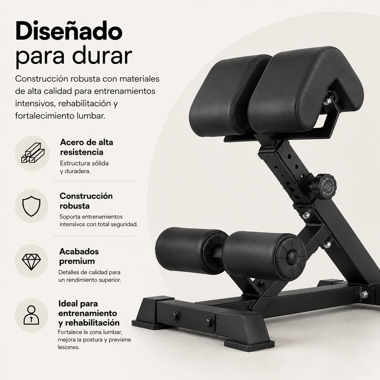 Banco de Hiperextensões Ajustável Multifuncional Cabra Romana