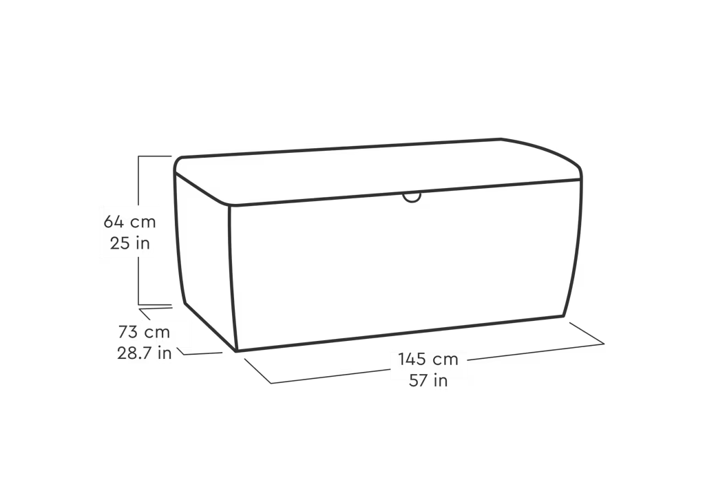 Keter - Baule da esterno in rattan Sumatra marrone whisky