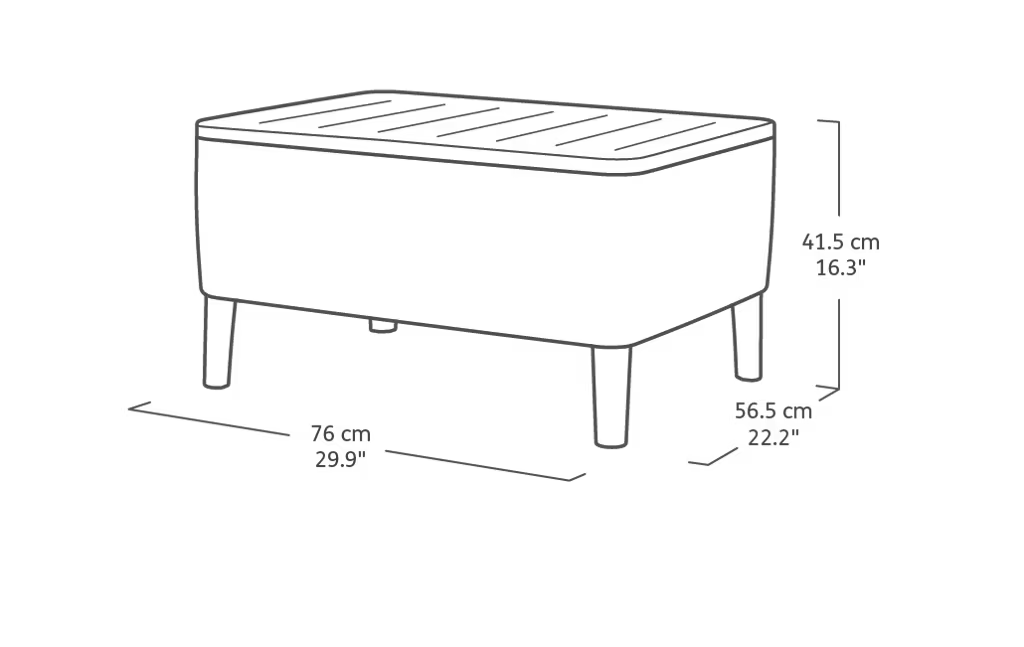Keter - Außenmöbel-Set für 4 Personen Salemo Lounge Cappuccino