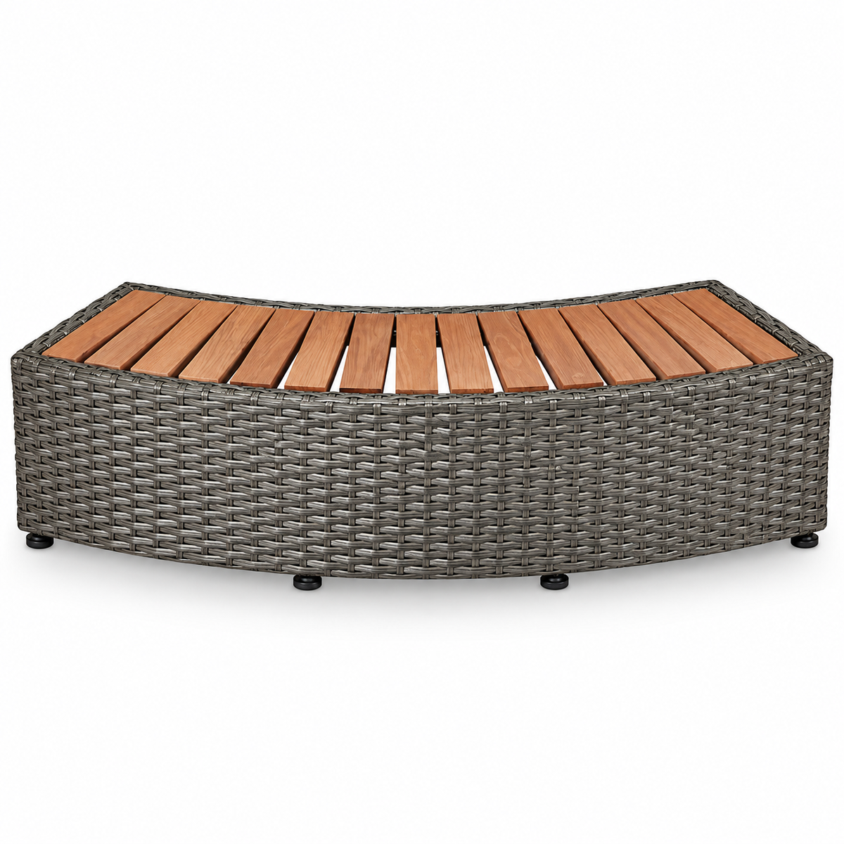 Idromassaggio gonfiabile rotondo 4-6 posti Bergen + set mobili in rattan, MSpa