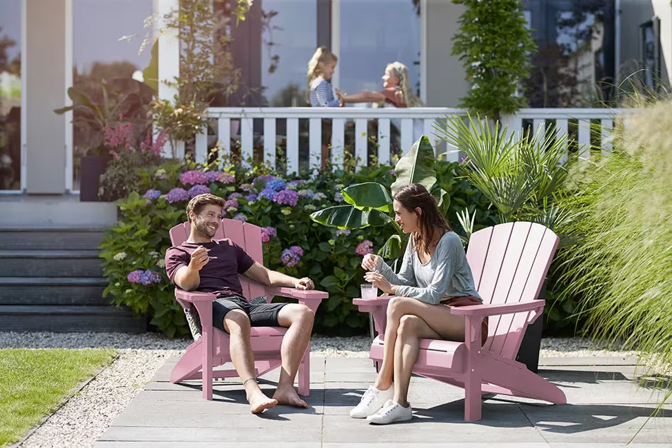 Keter - Cadeira de exterior Alpine Adirondack rosa