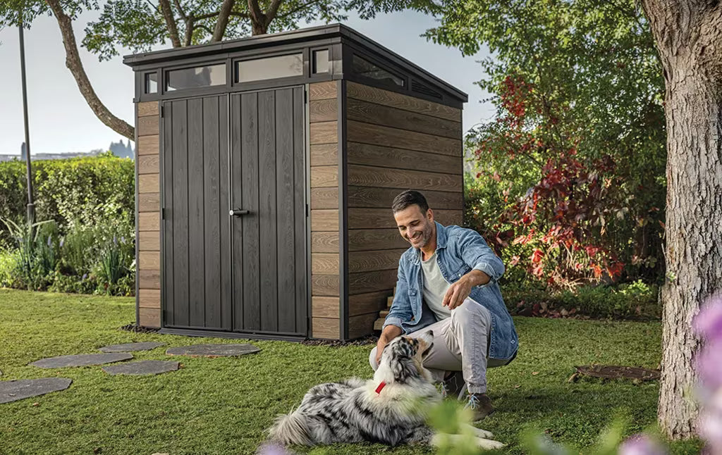 Keter - Casota de exterior Signature Nogal 7x7 castanho