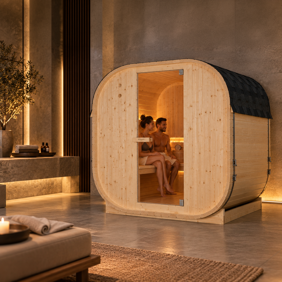 Sauna da esterno per giardino per 4-5 persone