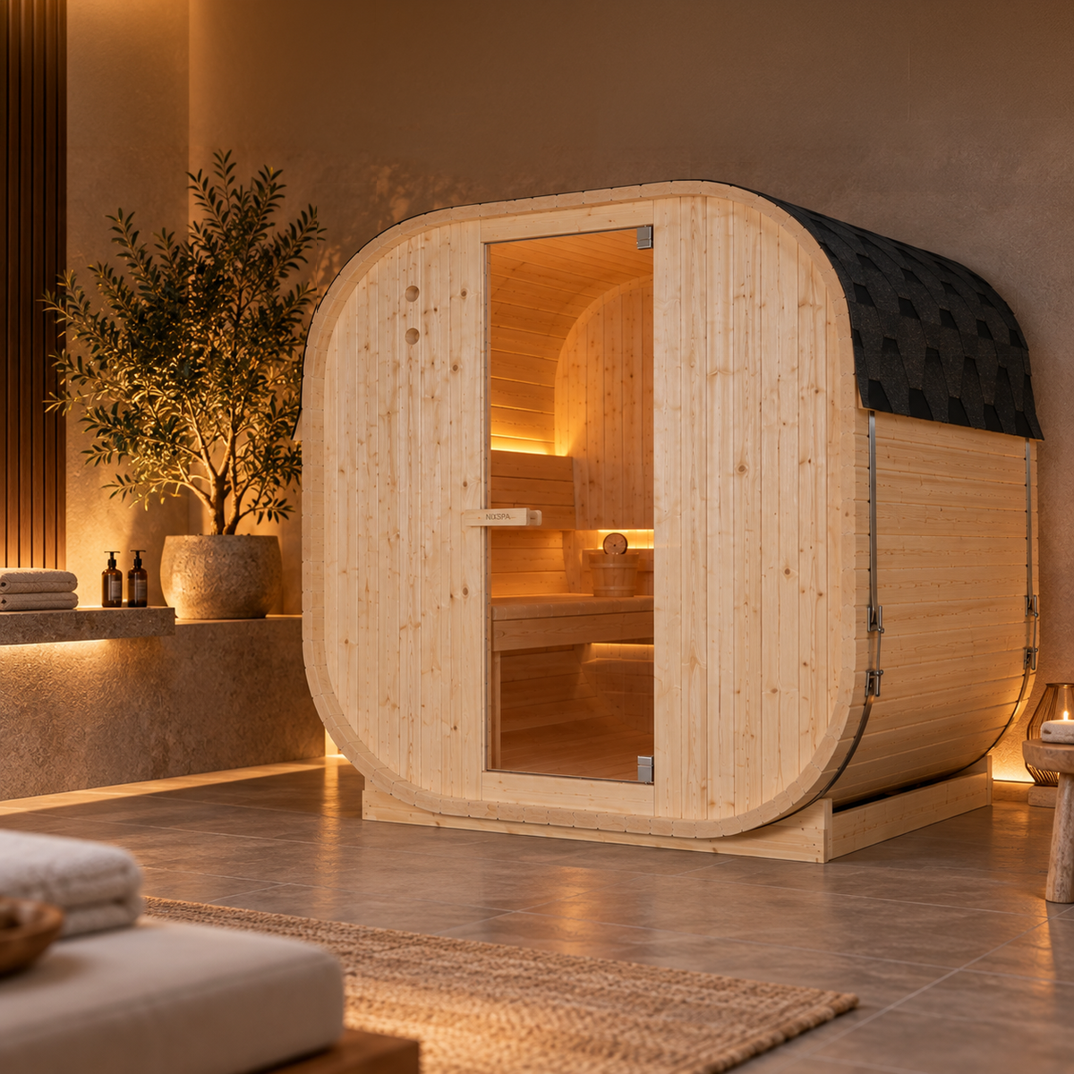 Sauna da esterno per giardino per 4-5 persone