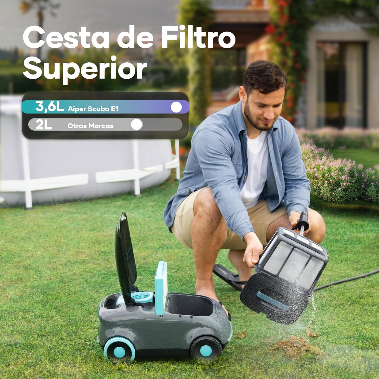 Aiper Scuba E1 Robot Limpiafondos de piscina de batería sin cable - BricoandPool