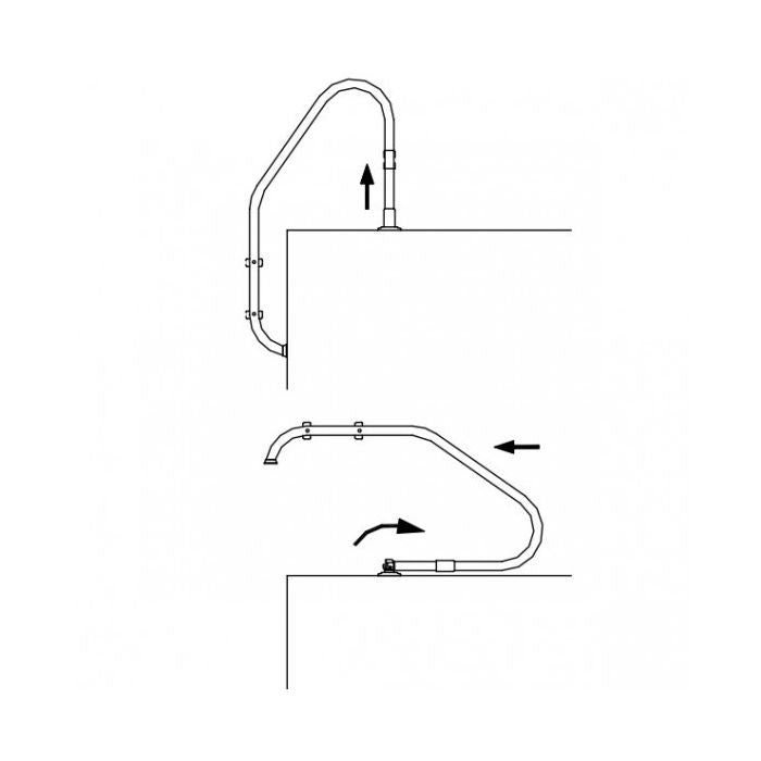 AstralPool - Anclaje Escalera Articulado Sin Pletina 00043 - BricoandPool