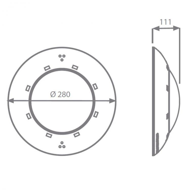 Astralpool - Proyector plano LED PAR56 blanco 12 VAC 1300 lúmenes - BricoandPool