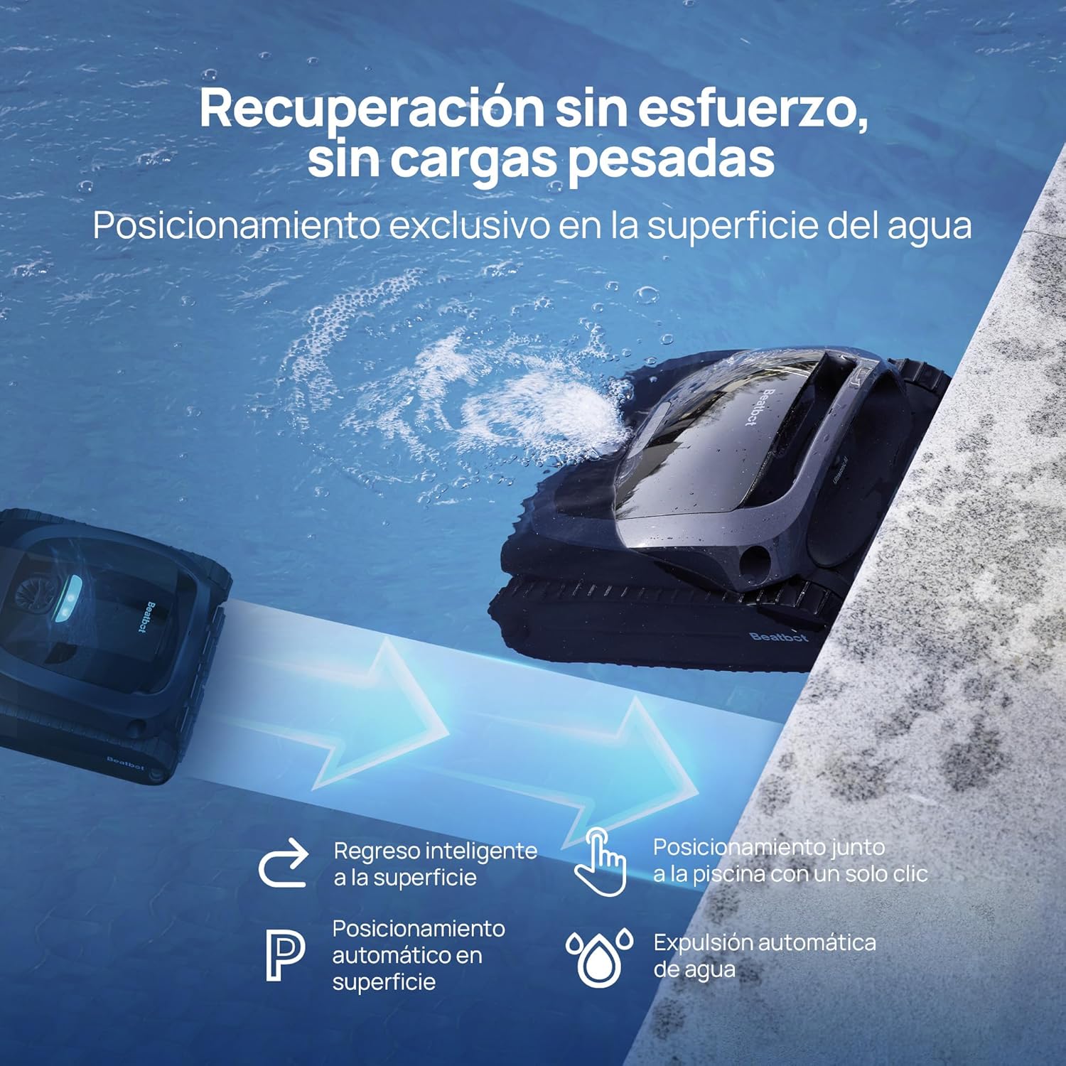 Beatbot - Robot limpiafondos de piscina sin cables AquaSense 2 - BricoandPool