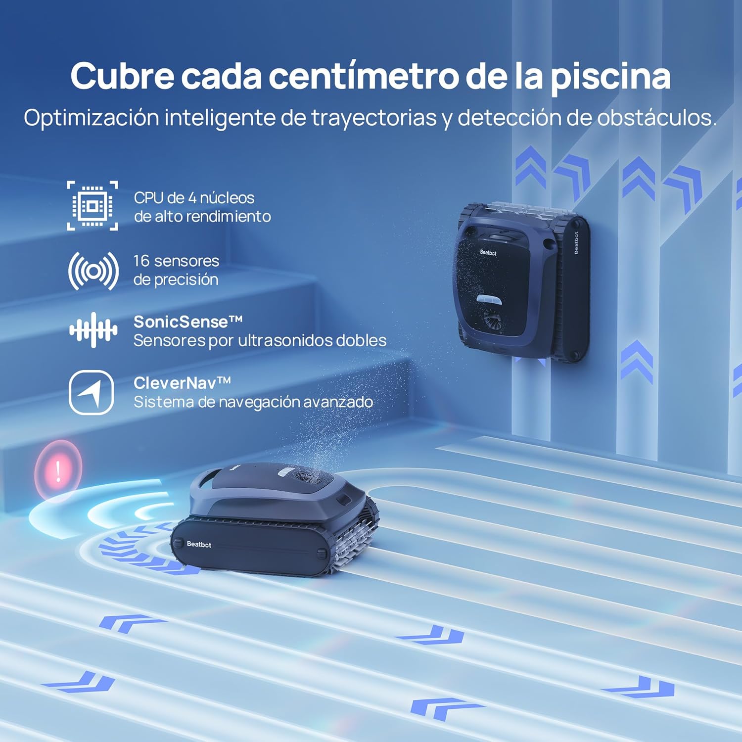 Beatbot - Robot limpiafondos de piscina sin cables AquaSense 2 - BricoandPool