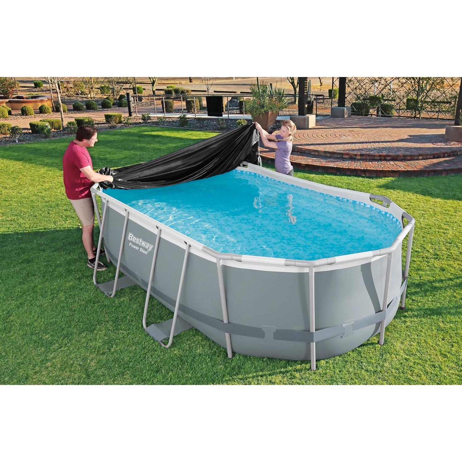 Bestway - Cobertor de invierno ovalado para piscina desmontable - BricoandPool