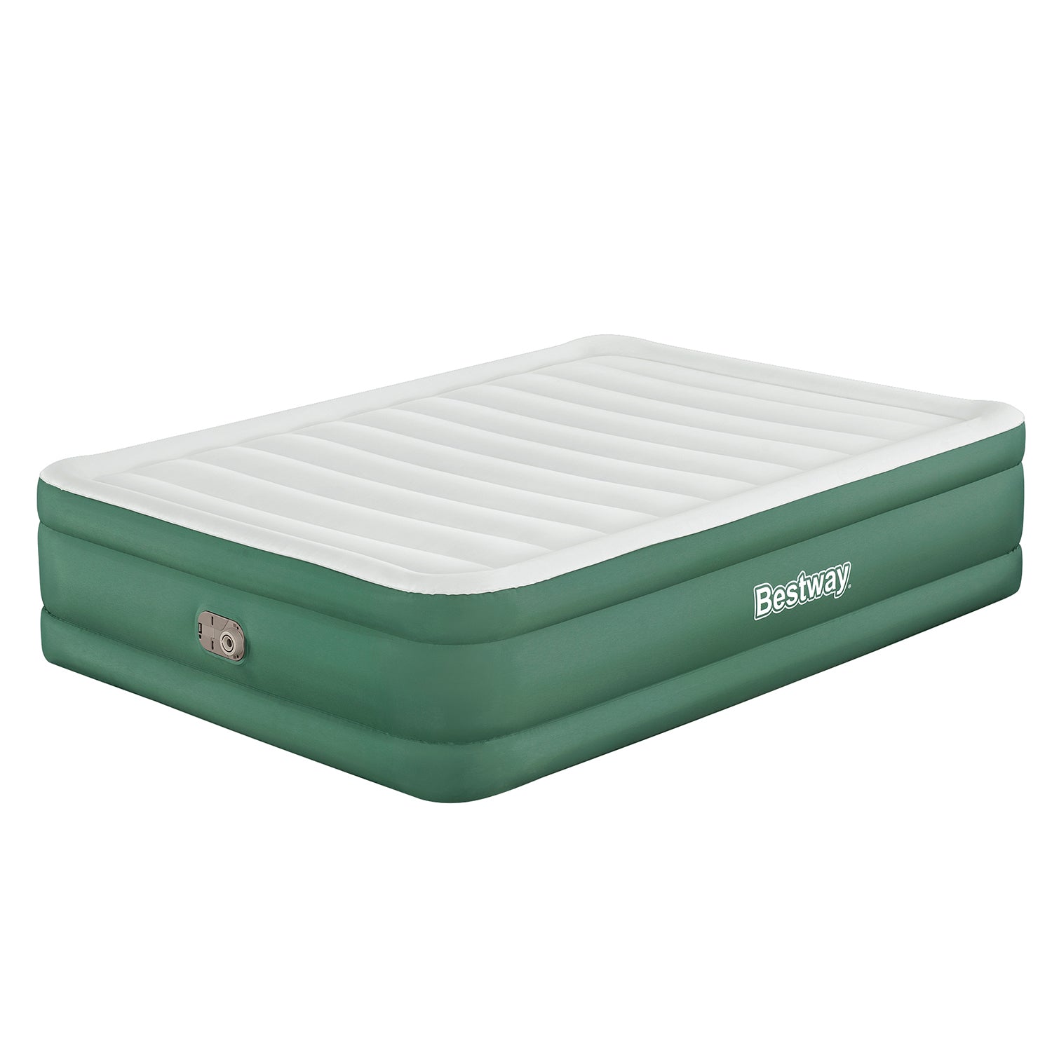 Bestway – Colchón hinchable Toughlite TPU con bomba eléctrica integrada (203 × 152 × 46 cm) - BricoandPool