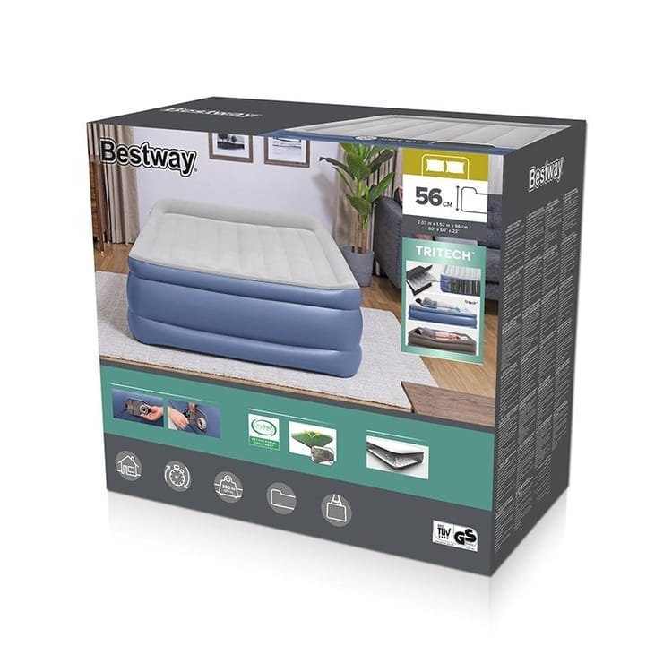 Bestway – Colchón hinchable Tritech con bomba eléctrica integrada 56cm - BricoandPool