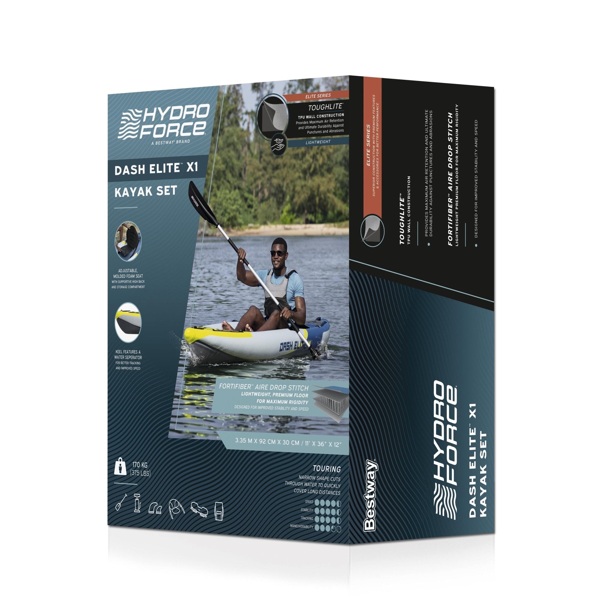 Bestway - Kayak inflable Hydro Force Dash Elite X1 3,35 m - BricoandPool