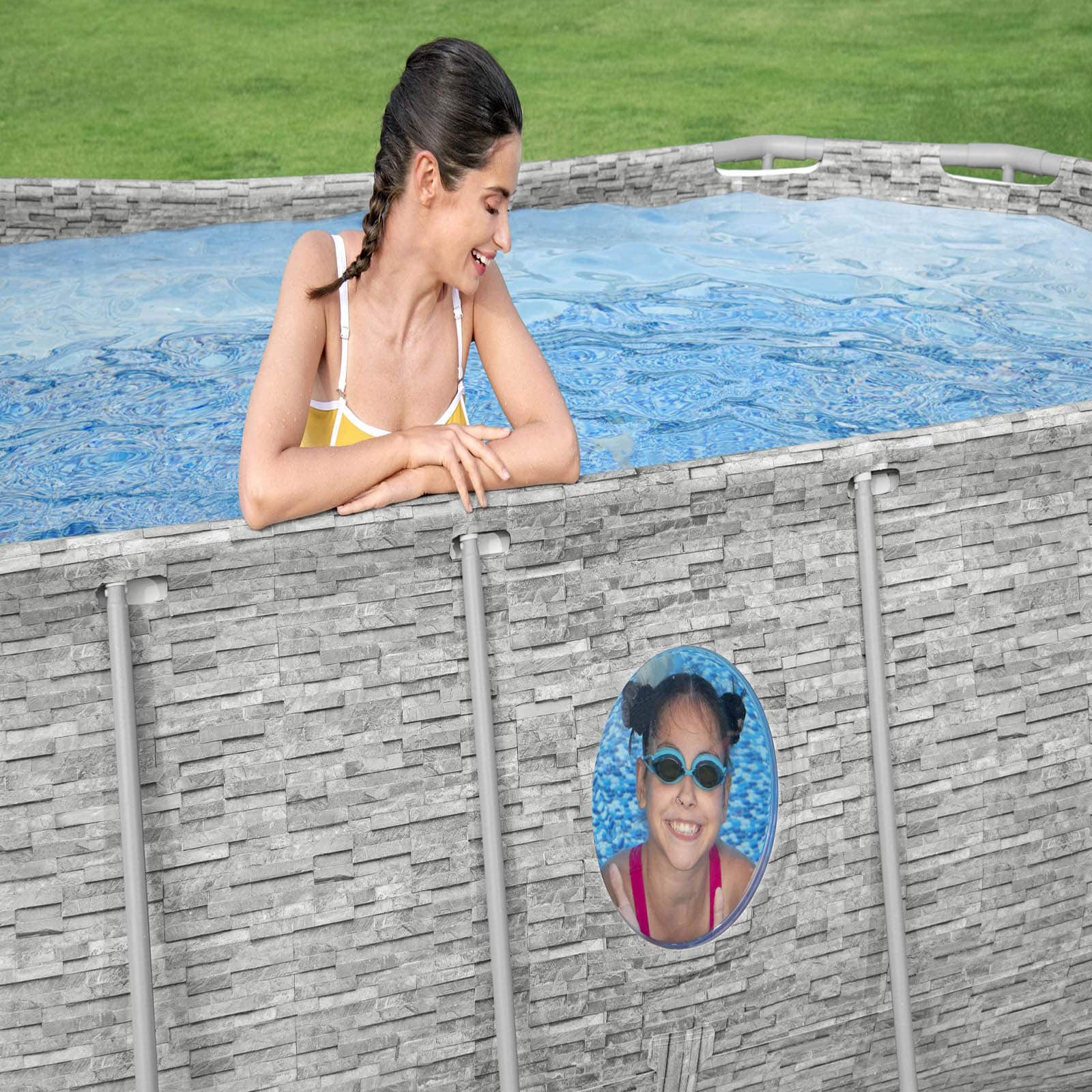 Bestway – Piscina desmontable Power Steel con filtro (549 x 341 x 122 cm) - BricoandPool