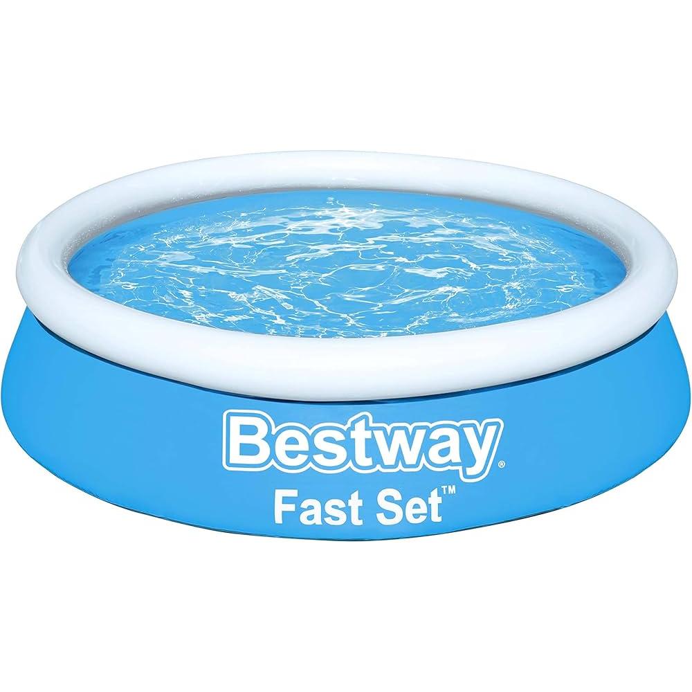 Bestway - Piscina hinchable Fast Set 366 x 76 cm redonda azul - BricoandPool