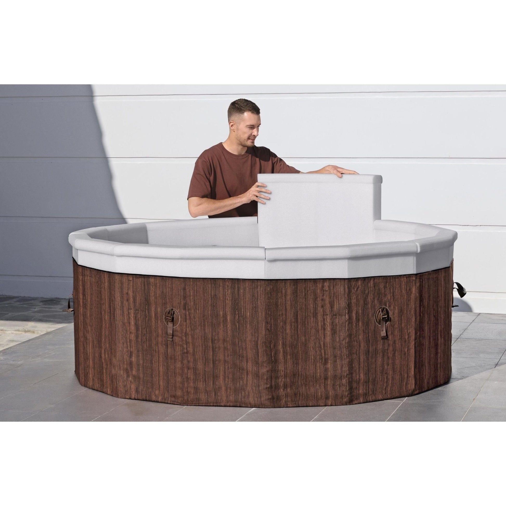 Bestway - Spa hinchable Toronto 1,90 m x 70 cm redondo rojo profundo - BricoandPool