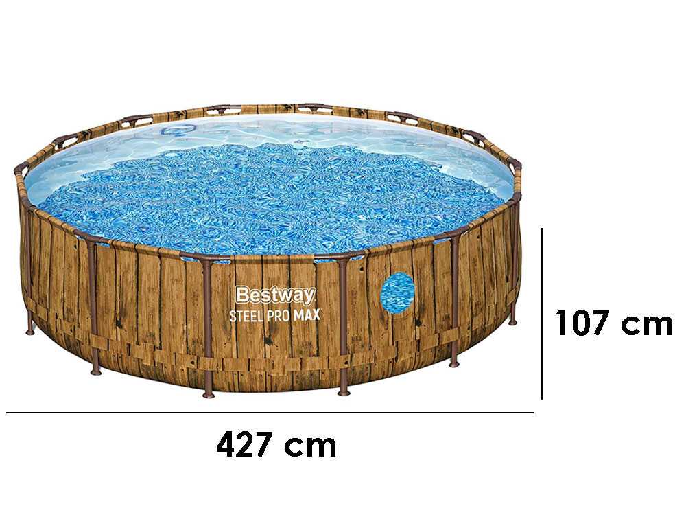 Bestway – piscina fuori terra circolare Steel Pro Max (488 × 122 cm)