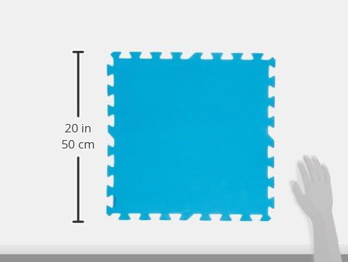Bestway - Tapiz de suelo de goma azul (50 x 50 cm) - BricoandPool