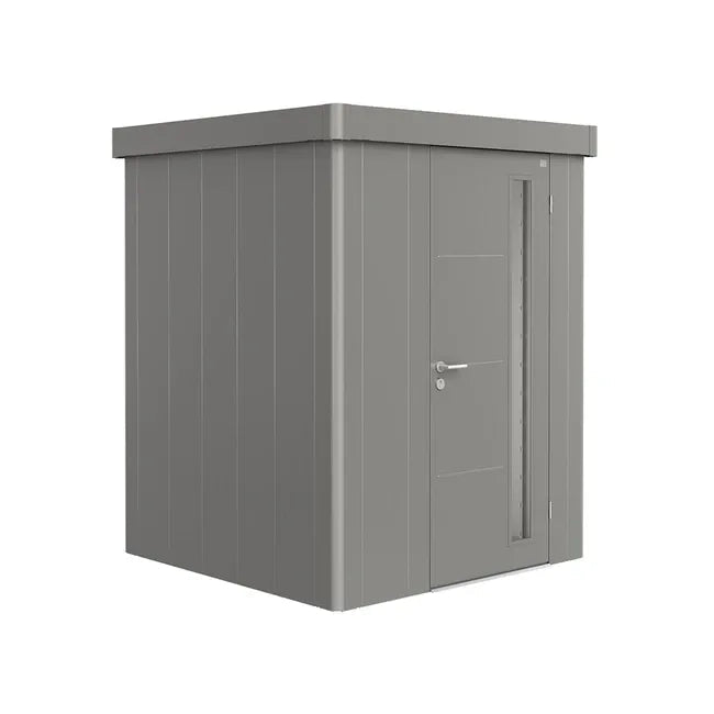 Biohort – Neo Caseta metálica de jardín en color Gris cuarzo metálico - BricoandPool