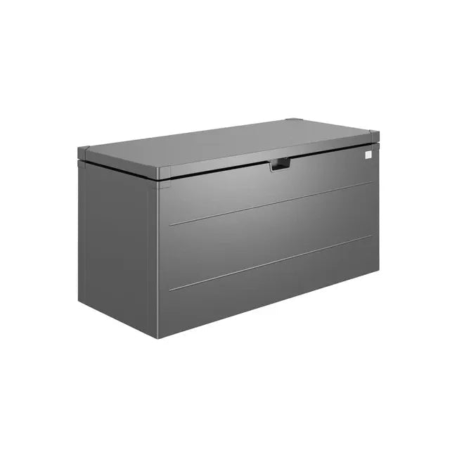 Biohort – StyleBox baúl metálico de diseño para exterior en color Gris oscuro metálico - BricoandPool