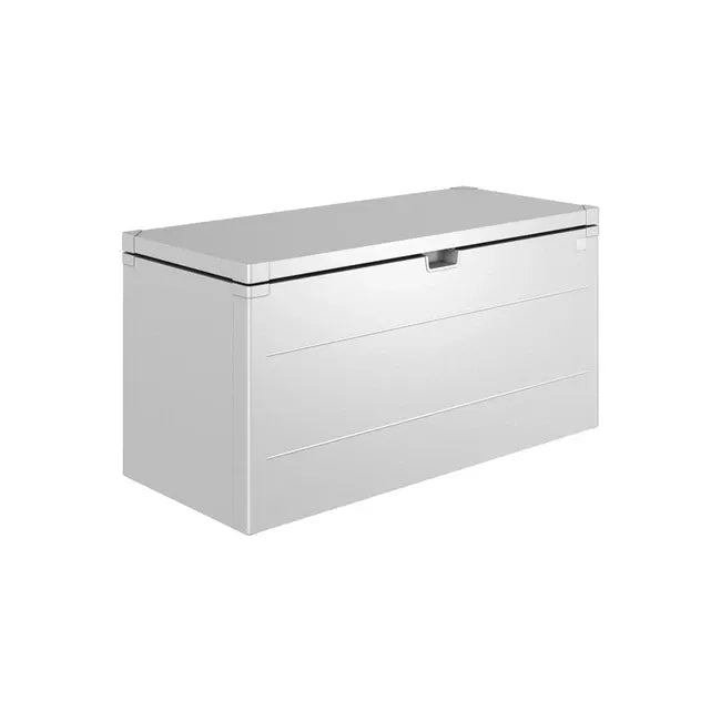 Biohort – StyleBox baúl metálico de diseño para exterior en color Plata metálica - BricoandPool